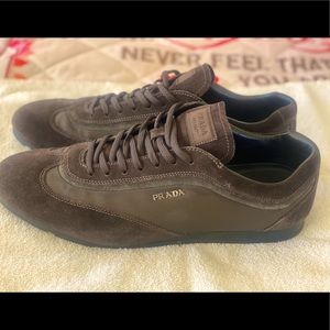 Prada Milano Brown Suede Casual Shoe